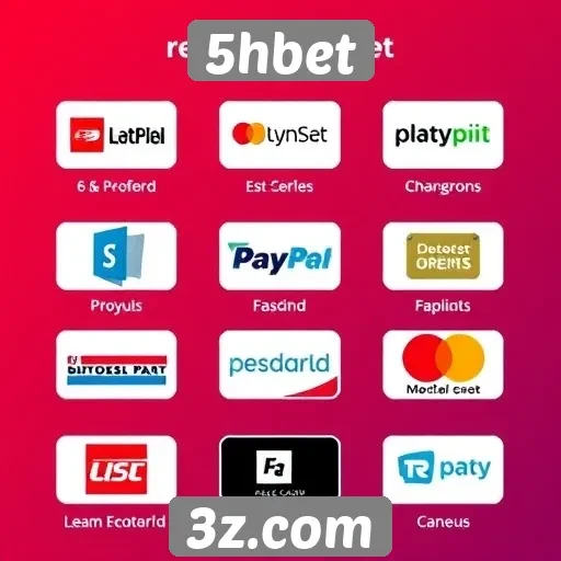 Comparativo de métodos de pagamento disponíveis no 5hbet
